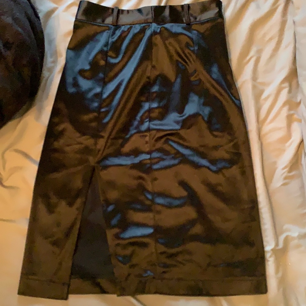 Satin pencil skirt